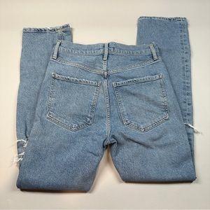 AGOLDE’ | Button Fly High Waist Straight Leg Jeans, Size 25